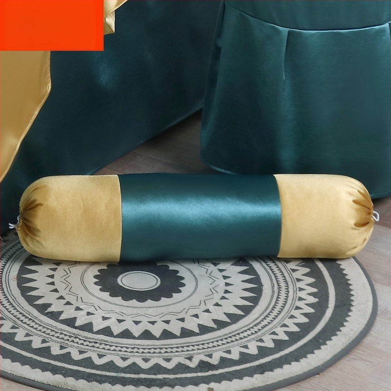 Удължена цилиндрична възглавничка за крак в европейски стил – сваляща се и подходяща за пране, пълнеж от коприна, комплект от четири части