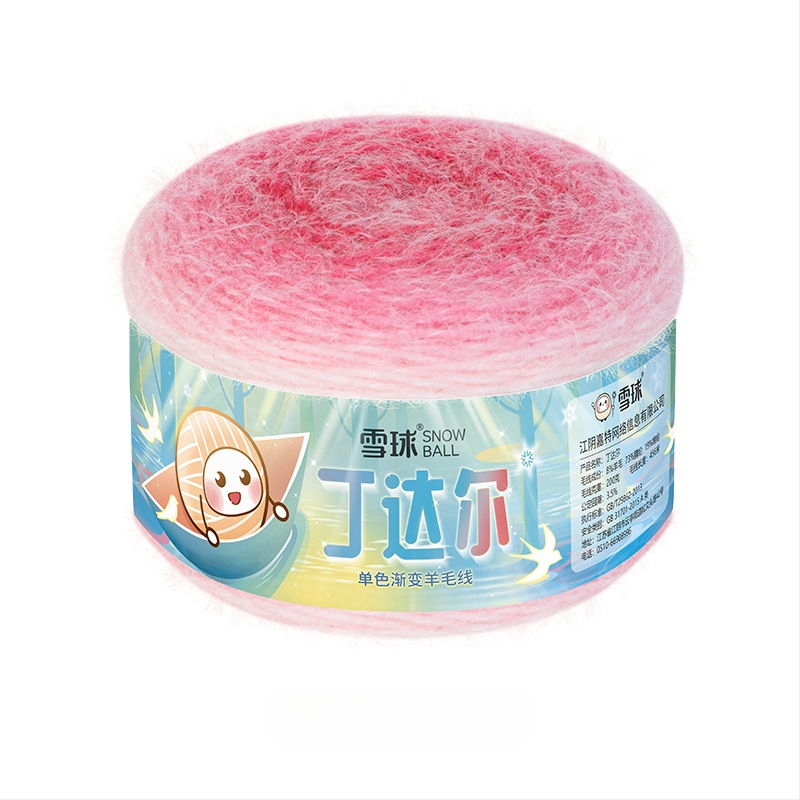 Νήμα μαλλιού με μονοχρωματική διαβάθμιση για DIY βελονάκι — 200 g / 456 m, ανάμικτο μαλλί, καταγωγή Jiangyin, Jiangsu, Snowball μάρκα