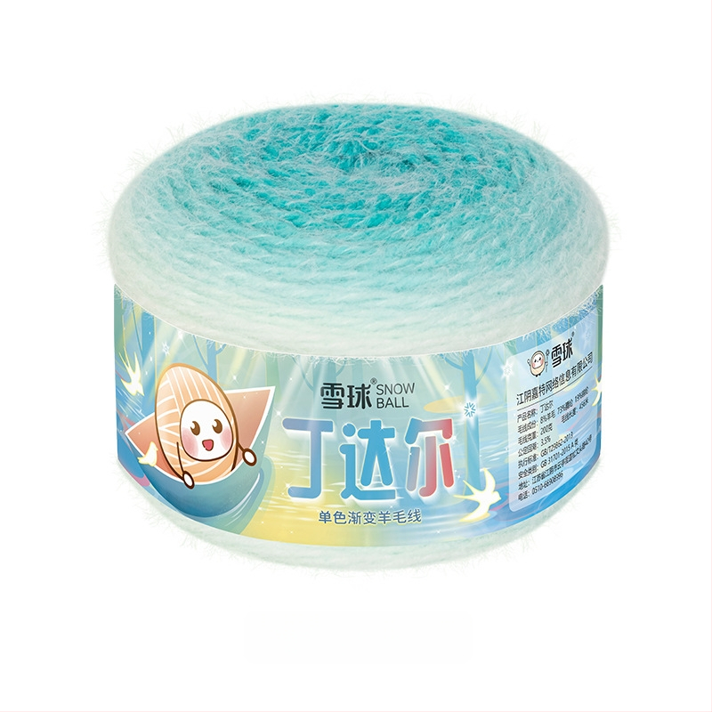 Νήμα μαλλιού με μονοχρωματική διαβάθμιση για DIY βελονάκι — 200 g / 456 m, ανάμικτο μαλλί, καταγωγή Jiangyin, Jiangsu, Snowball μάρκα