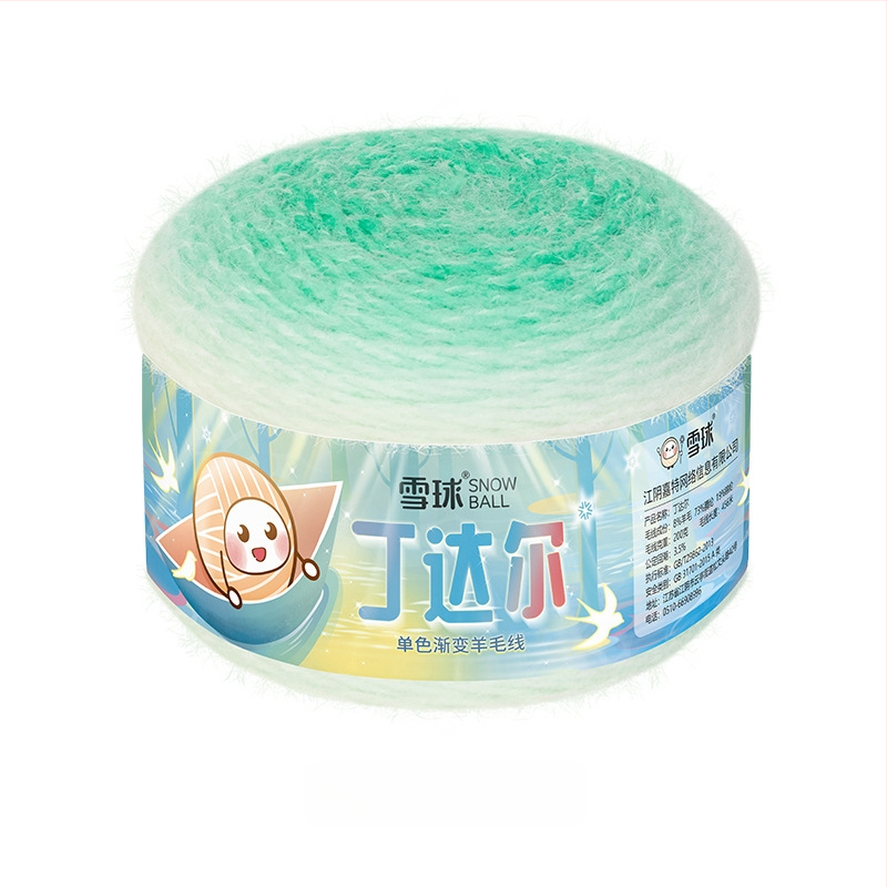 Νήμα μαλλιού με μονοχρωματική διαβάθμιση για DIY βελονάκι — 200 g / 456 m, ανάμικτο μαλλί, καταγωγή Jiangyin, Jiangsu, Snowball μάρκα