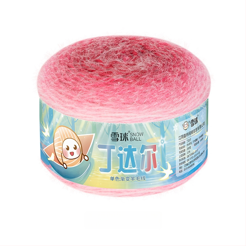 Νήμα μαλλιού με μονοχρωματική διαβάθμιση για DIY βελονάκι — 200 g / 456 m, ανάμικτο μαλλί, καταγωγή Jiangyin, Jiangsu, Snowball μάρκα