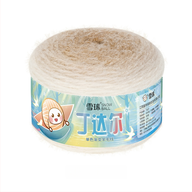 Νήμα μαλλιού με μονοχρωματική διαβάθμιση για DIY βελονάκι — 200 g / 456 m, ανάμικτο μαλλί, καταγωγή Jiangyin, Jiangsu, Snowball μάρκα