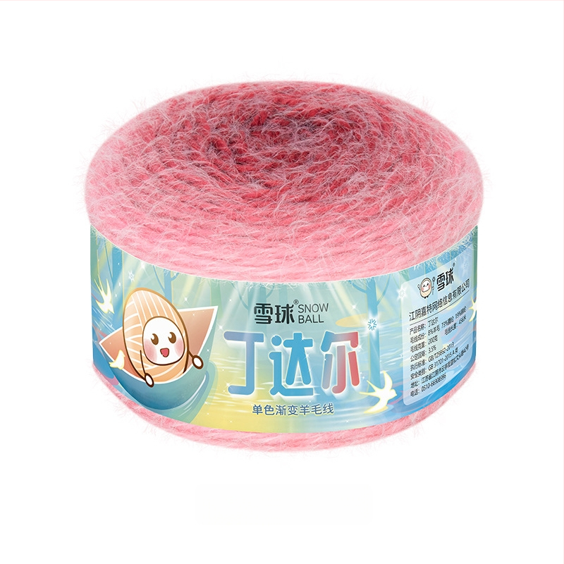 Νήμα μαλλιού με μονοχρωματική διαβάθμιση για DIY βελονάκι — 200 g / 456 m, ανάμικτο μαλλί, καταγωγή Jiangyin, Jiangsu, Snowball μάρκα