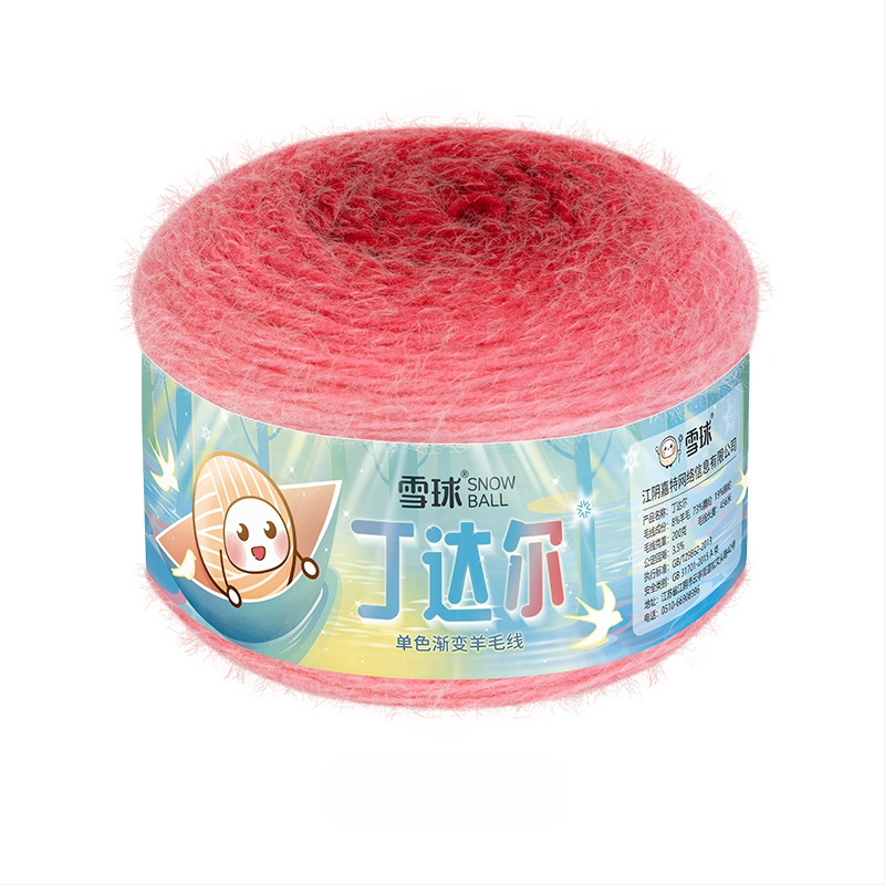 Νήμα μαλλιού με μονοχρωματική διαβάθμιση για DIY βελονάκι — 200 g / 456 m, ανάμικτο μαλλί, καταγωγή Jiangyin, Jiangsu, Snowball μάρκα