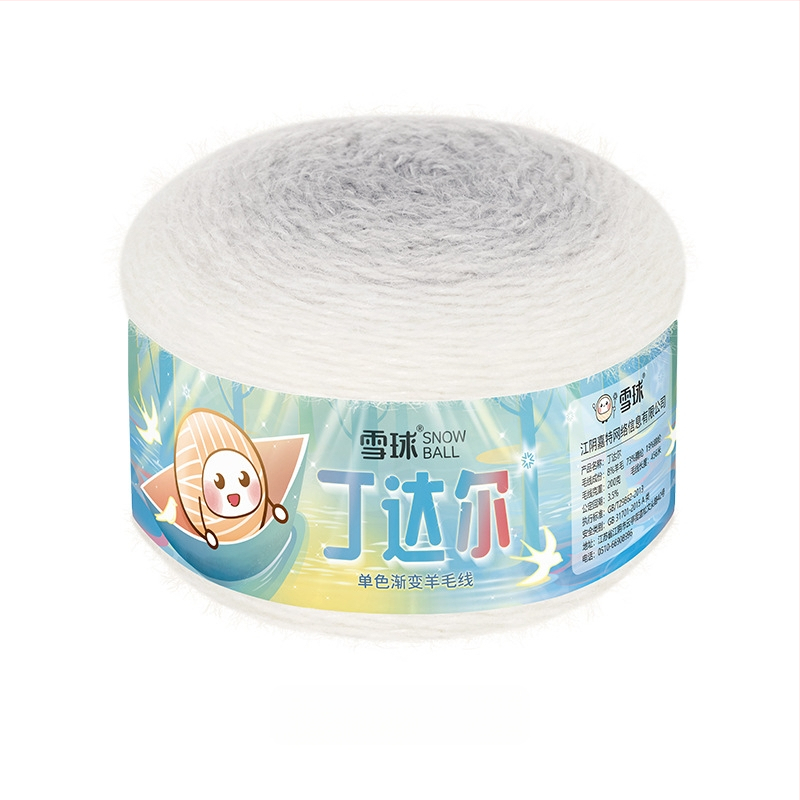 Νήμα μαλλιού με μονοχρωματική διαβάθμιση για DIY βελονάκι — 200 g / 456 m, ανάμικτο μαλλί, καταγωγή Jiangyin, Jiangsu, Snowball μάρκα