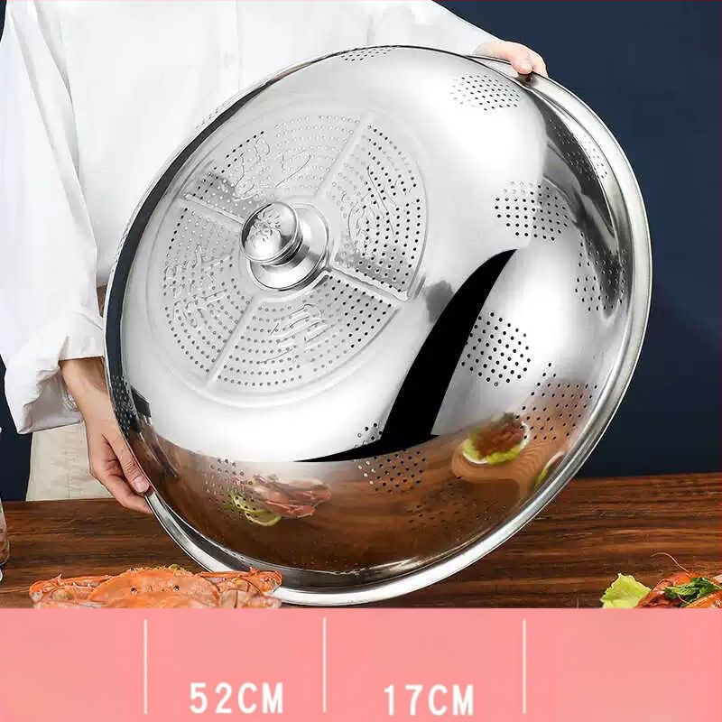 Fém edényfedél – konyhai fedő tálakhoz és ételekhez, porvédő