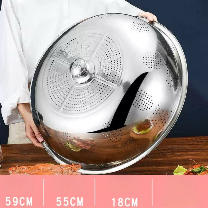 Fém edényfedél – konyhai fedő tálakhoz és ételekhez, porvédő