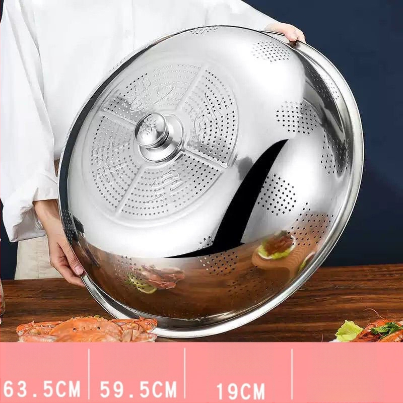 Fém edényfedél – konyhai fedő tálakhoz és ételekhez, porvédő