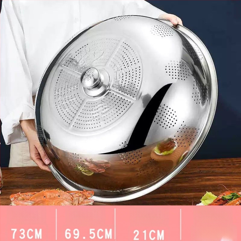 Fém edényfedél – konyhai fedő tálakhoz és ételekhez, porvédő