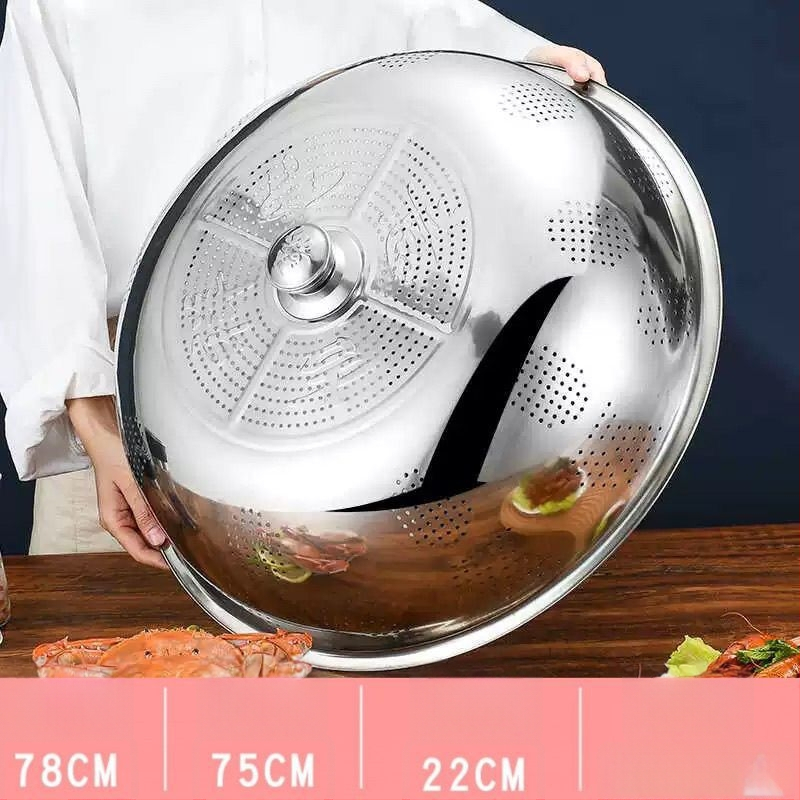 Fém edényfedél – konyhai fedő tálakhoz és ételekhez, porvédő