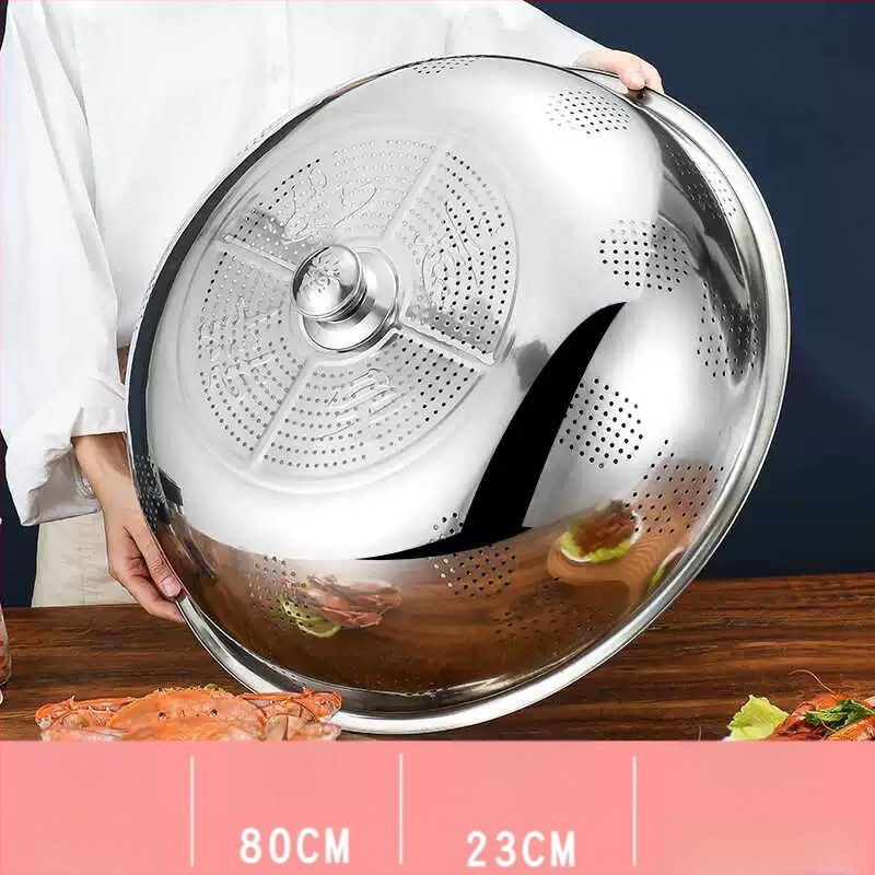 Fém edényfedél – konyhai fedő tálakhoz és ételekhez, porvédő