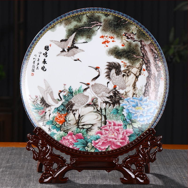 Dekoratyvinė porcelianinė lėkštė, kinų stiliaus, sieninis dekoras svetainei, amatininko kodas 21404813966