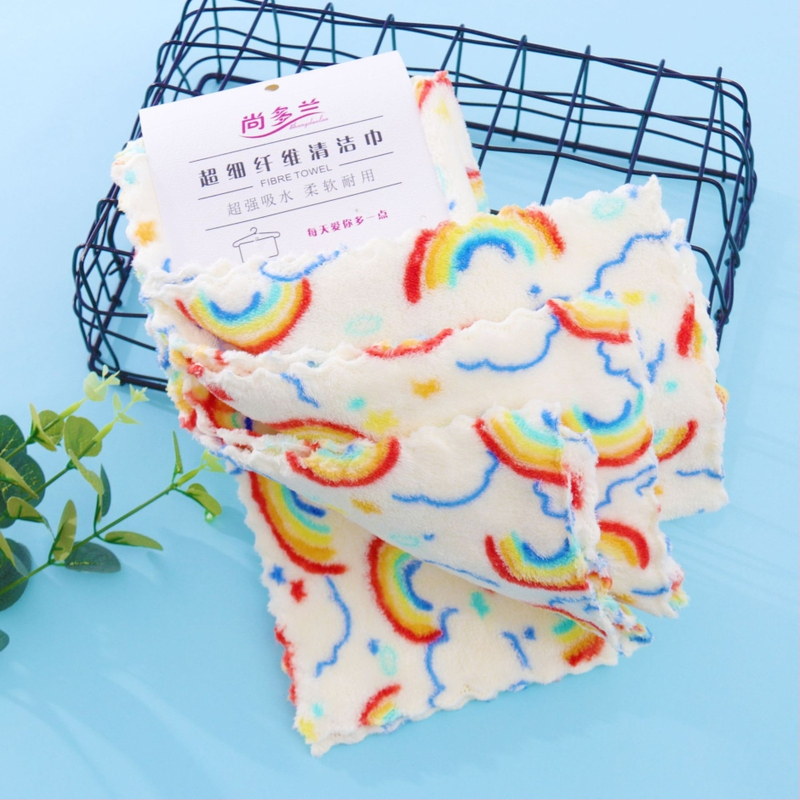 Sundolan kvadratinė virtuvinė rankšluostis iš fleece audinio, 32 siūlai, 130 g, spausdintas logotipas