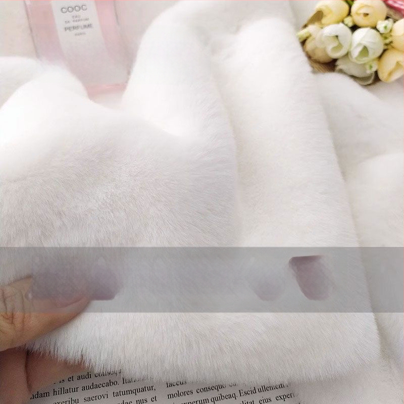 Crtić stil plastična lutka s debelom imitacijom zečje dlake, poliester tkanina, Suzhou vez — materijali za DIY rukotvorine