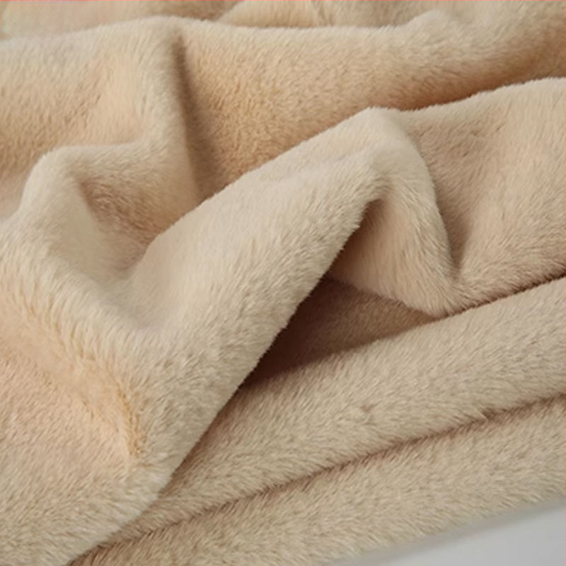 Crtić stil plastična lutka s debelom imitacijom zečje dlake, poliester tkanina, Suzhou vez — materijali za DIY rukotvorine