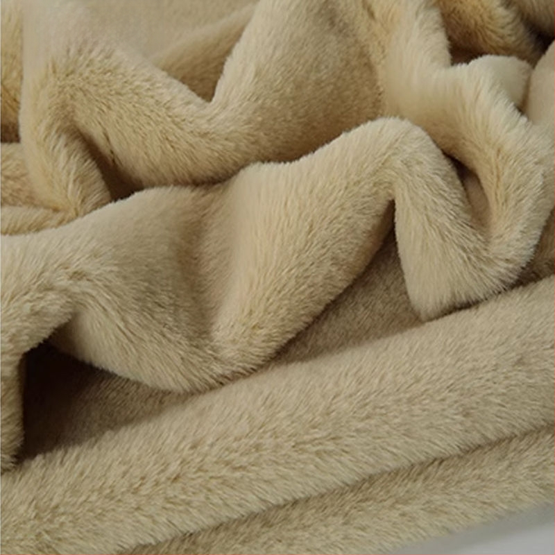 Crtić stil plastična lutka s debelom imitacijom zečje dlake, poliester tkanina, Suzhou vez — materijali za DIY rukotvorine