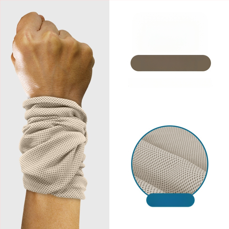 Sportinis riešo rankšluostis, poliesteris, siuvami kraštai, 145 g, greitas atvėsinimas ir džiovinimas, prakaito sugėrimas 0-5 s