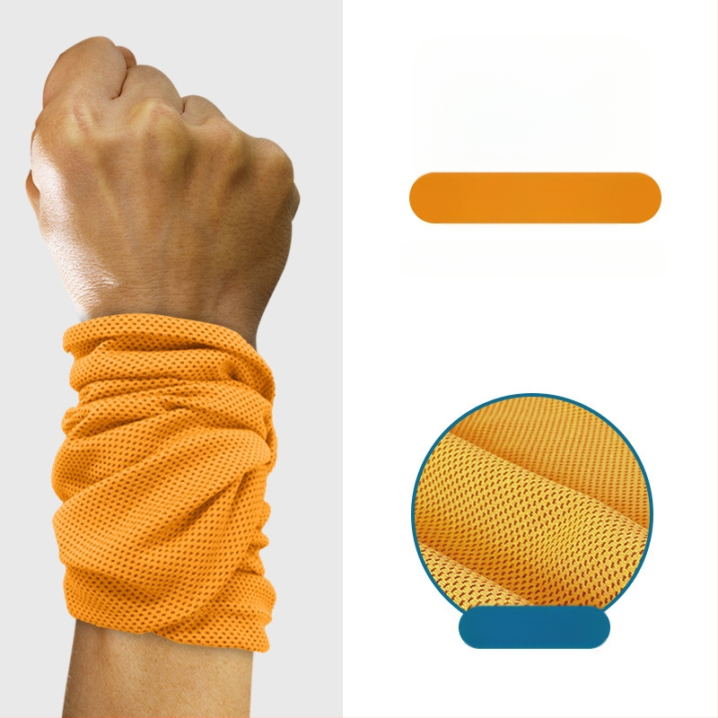 Sportinis riešo rankšluostis, poliesteris, siuvami kraštai, 145 g, greitas atvėsinimas ir džiovinimas, prakaito sugėrimas 0-5 s