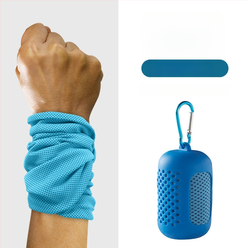 Sportinis riešo rankšluostis, poliesteris, siuvami kraštai, 145 g, greitas atvėsinimas ir džiovinimas, prakaito sugėrimas 0-5 s