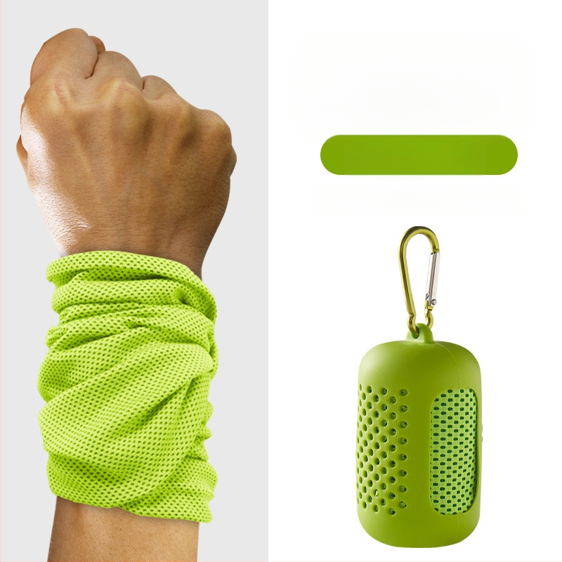 Sportinis riešo rankšluostis, poliesteris, siuvami kraštai, 145 g, greitas atvėsinimas ir džiovinimas, prakaito sugėrimas 0-5 s