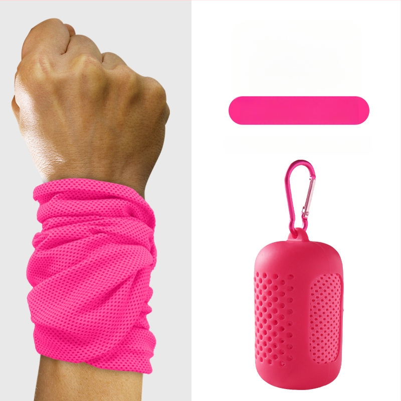 Sportinis riešo rankšluostis, poliesteris, siuvami kraštai, 145 g, greitas atvėsinimas ir džiovinimas, prakaito sugėrimas 0-5 s