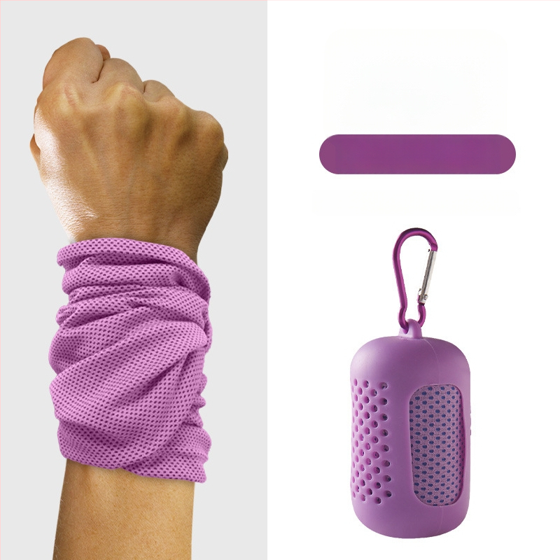 Sportinis riešo rankšluostis, poliesteris, siuvami kraštai, 145 g, greitas atvėsinimas ir džiovinimas, prakaito sugėrimas 0-5 s