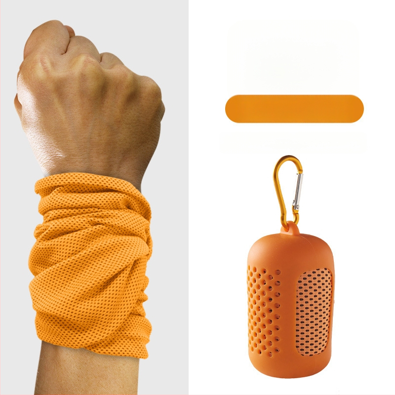 Sportinis riešo rankšluostis, poliesteris, siuvami kraštai, 145 g, greitas atvėsinimas ir džiovinimas, prakaito sugėrimas 0-5 s