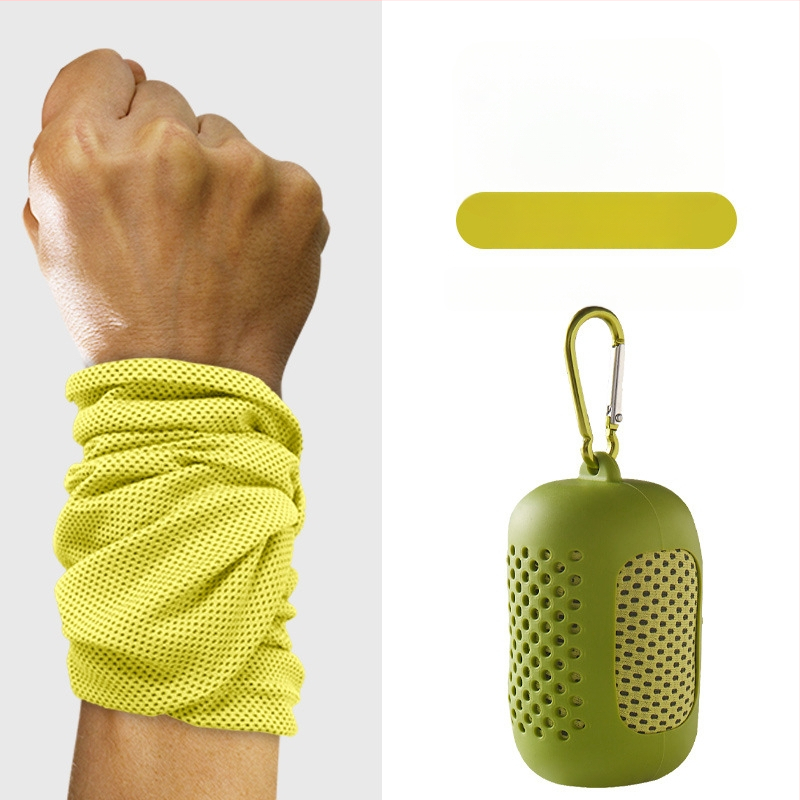 Sportinis riešo rankšluostis, poliesteris, siuvami kraštai, 145 g, greitas atvėsinimas ir džiovinimas, prakaito sugėrimas 0-5 s