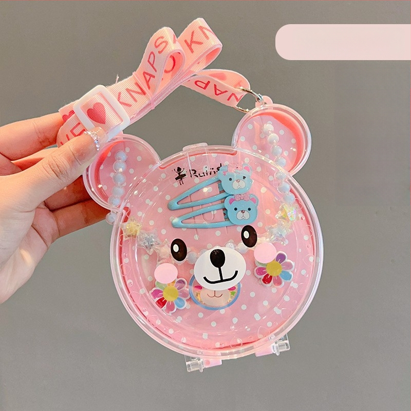 Vaikų papuošalų rinkinys - rankų darbo, plastikas/lydinys, kamuoliukų grandinė, pakabukas iš lydinio, Korėjos stiliaus, 3–10 metų