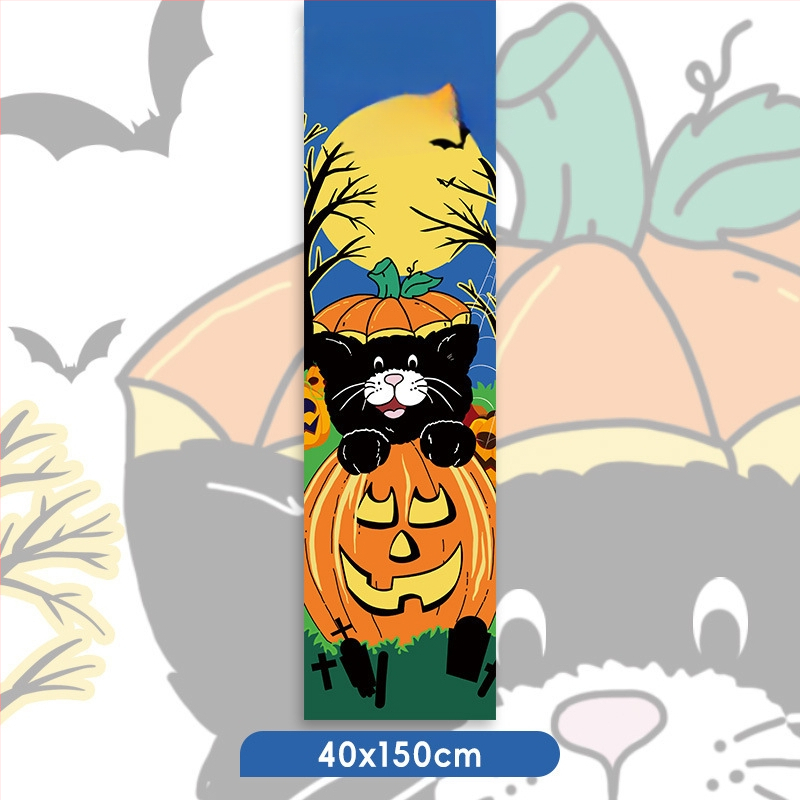 Helovyno scenos fonas su moliūgų tema, dekoracijos parduotuvės ar baro įėjimui – nuotraukų rekvizitai, medžiaga: šilko gėlės