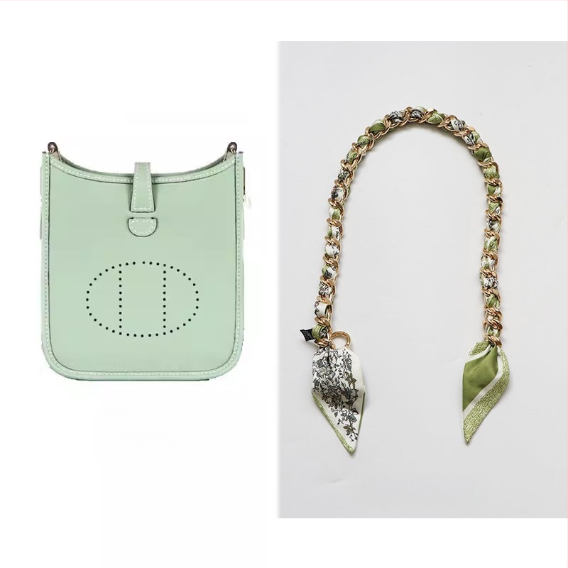 Metalo grandinė pečių diržas maišui — Golden tortoise, gėlių raštas, gatvės stilius