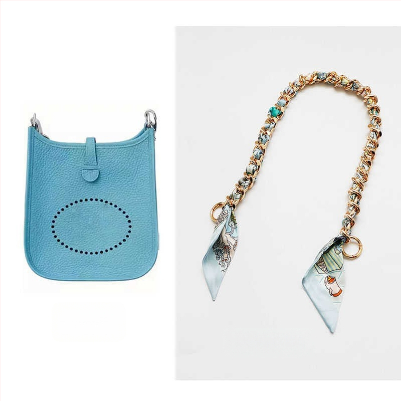 Metalo grandinė pečių diržas maišui — Golden tortoise, gėlių raštas, gatvės stilius