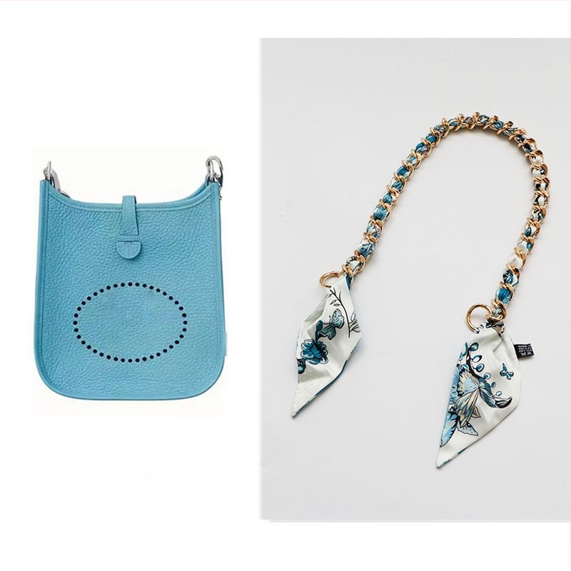 Metalo grandinė pečių diržas maišui — Golden tortoise, gėlių raštas, gatvės stilius