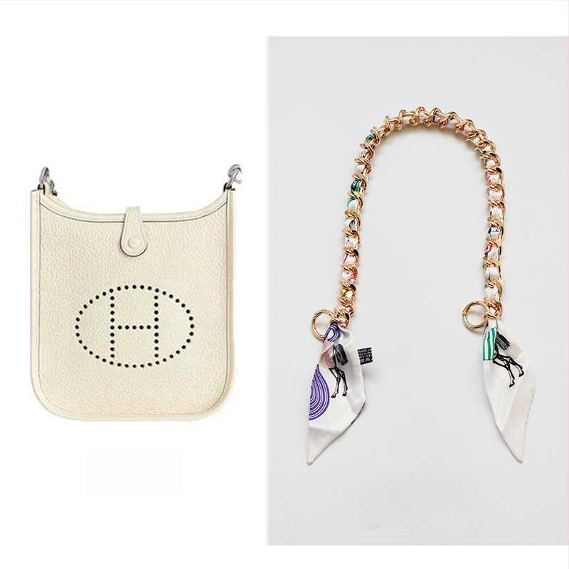 Metalo grandinė pečių diržas maišui — Golden tortoise, gėlių raštas, gatvės stilius