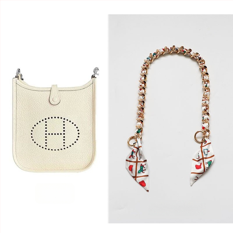 Metalo grandinė pečių diržas maišui — Golden tortoise, gėlių raštas, gatvės stilius