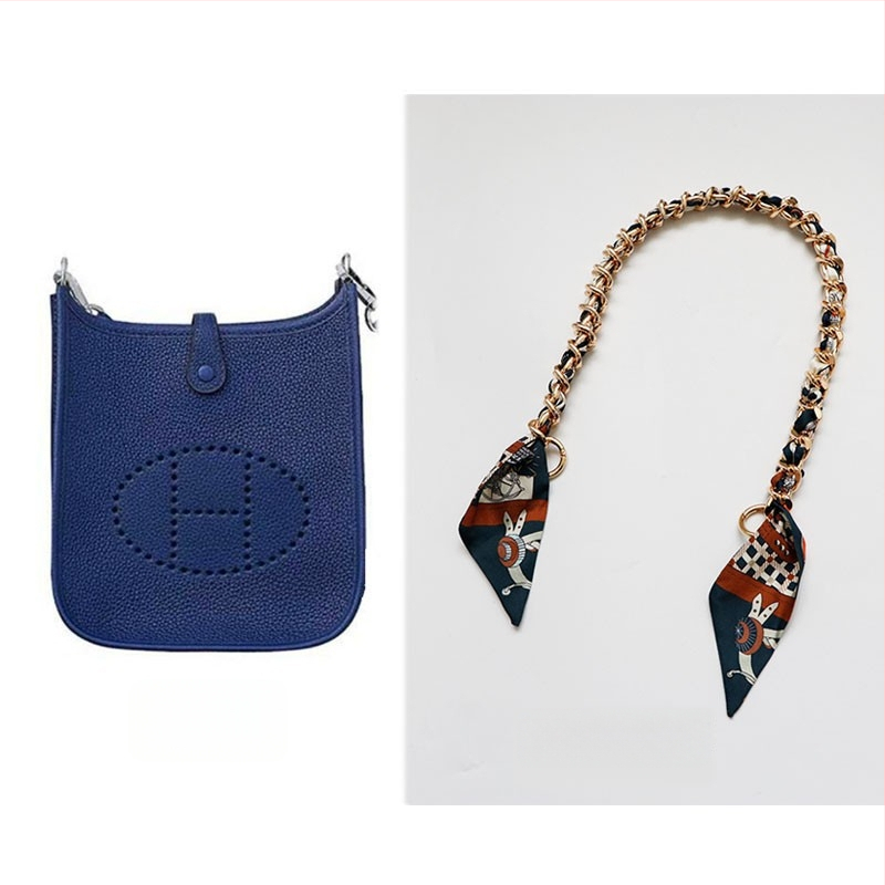 Metalo grandinė pečių diržas maišui — Golden tortoise, gėlių raštas, gatvės stilius