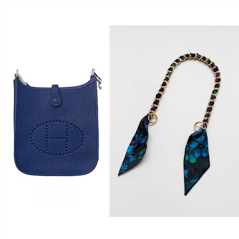 Metalo grandinė pečių diržas maišui — Golden tortoise, gėlių raštas, gatvės stilius