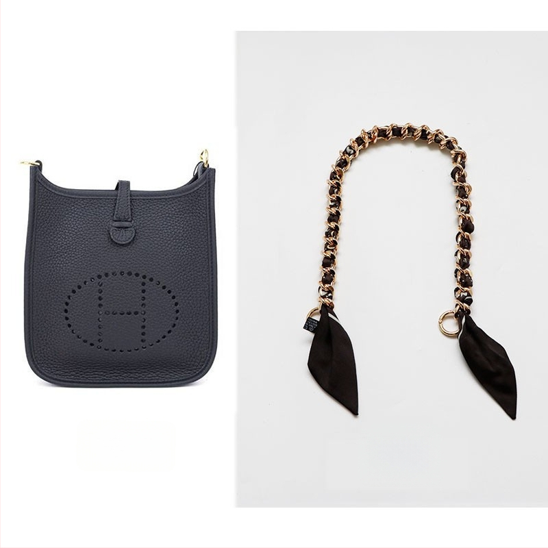 Metalo grandinė pečių diržas maišui — Golden tortoise, gėlių raštas, gatvės stilius