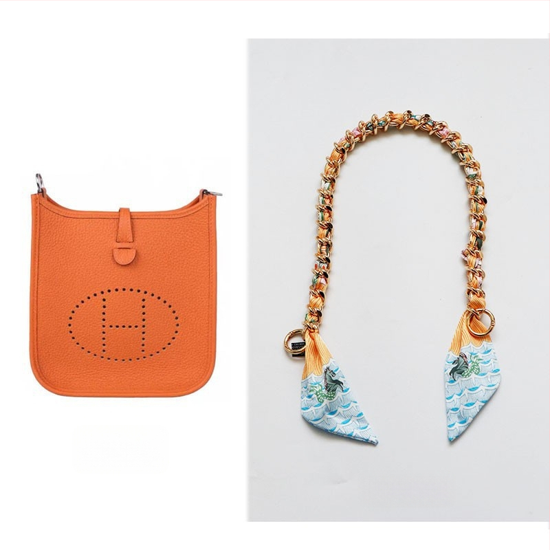 Metalo grandinė pečių diržas maišui — Golden tortoise, gėlių raštas, gatvės stilius