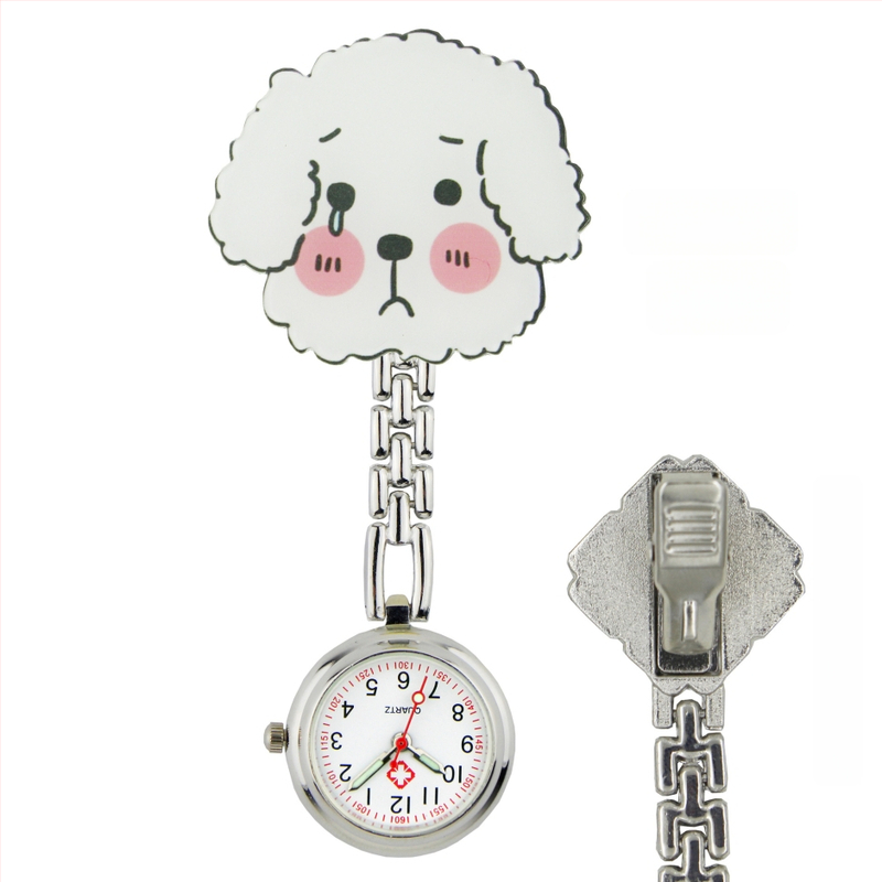 Slaugytojos karikatūrinis laikrodis su kvarcinio judėjimu, cinko lydinio korpuss ir apyrankė, apvalus laikrodis