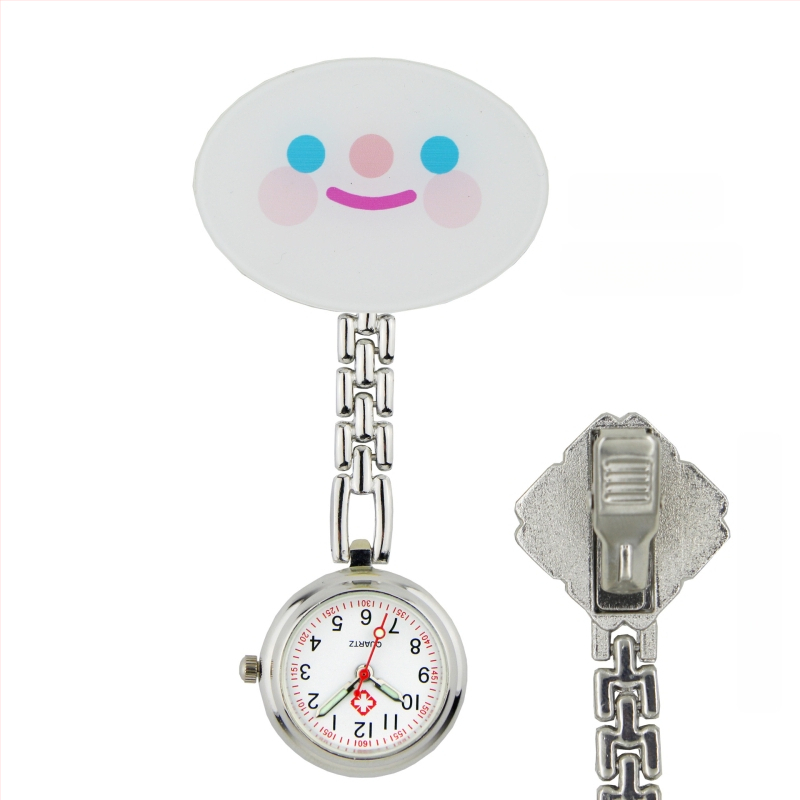 Slaugytojos karikatūrinis laikrodis su kvarcinio judėjimu, cinko lydinio korpuss ir apyrankė, apvalus laikrodis