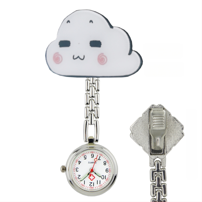 Slaugytojos karikatūrinis laikrodis su kvarcinio judėjimu, cinko lydinio korpuss ir apyrankė, apvalus laikrodis