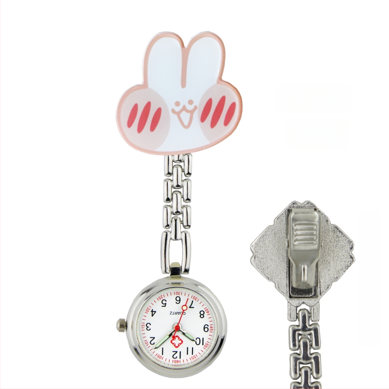 Slaugytojos karikatūrinis laikrodis su kvarcinio judėjimu, cinko lydinio korpuss ir apyrankė, apvalus laikrodis