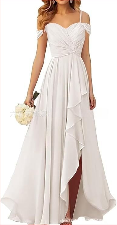 Вечерна рокля с презрамки тип потник, без ръкав, дълга пола, плисирана, полиестер