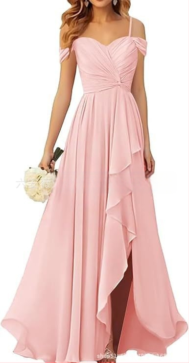 Вечерна рокля с презрамки тип потник, без ръкав, дълга пола, плисирана, полиестер