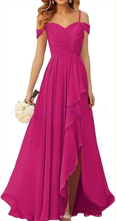 Вечерна рокля с презрамки тип потник, без ръкав, дълга пола, плисирана, полиестер