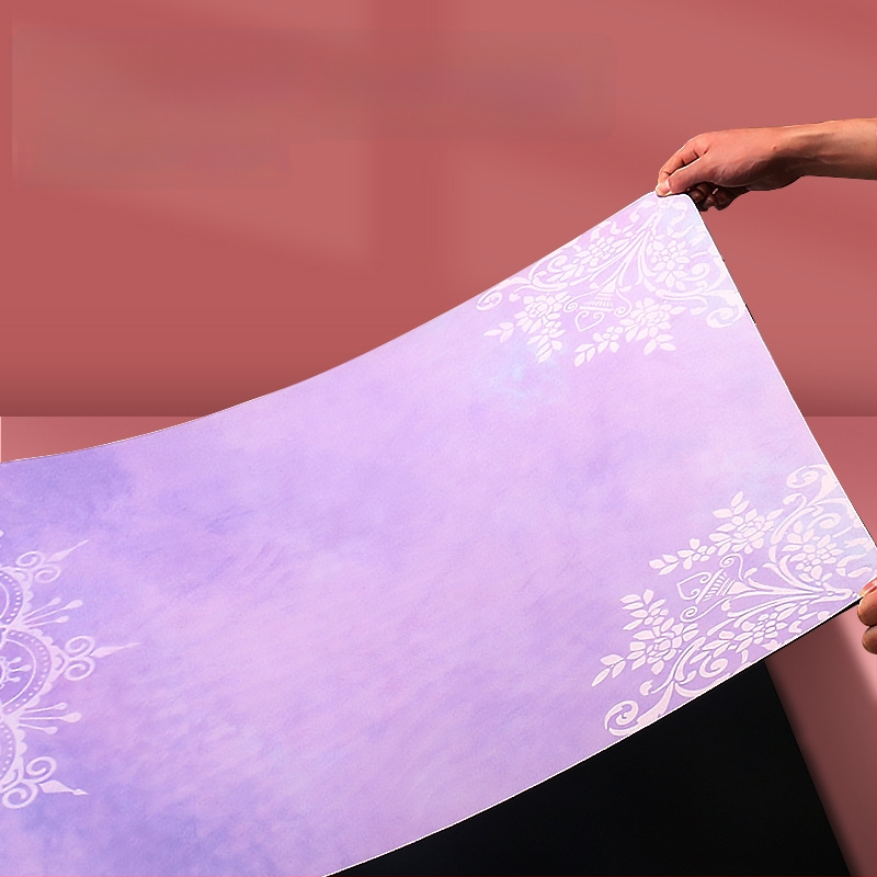 Deerskin velūra joga paklāja dvielis – 1,5 mm biezums, neslīdošs, saliekams, dabiskā gumija