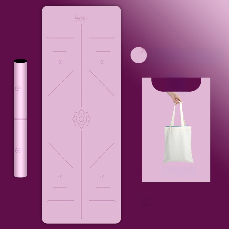 Deerskin velūra joga paklāja dvielis – 1,5 mm biezums, neslīdošs, saliekams, dabiskā gumija