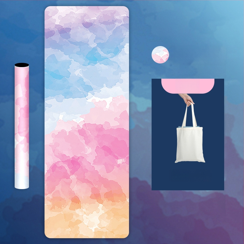 Deerskin velūra joga paklāja dvielis – 1,5 mm biezums, neslīdošs, saliekams, dabiskā gumija