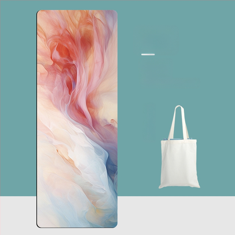 Deerskin velūra joga paklāja dvielis – 1,5 mm biezums, neslīdošs, saliekams, dabiskā gumija